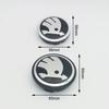 56mm/65mm Green Black Chrome Car Wheel Center Caps Fit for Skoda Rims Hubcaps Cover Emblem Badge Logo Auto Styling Accessories