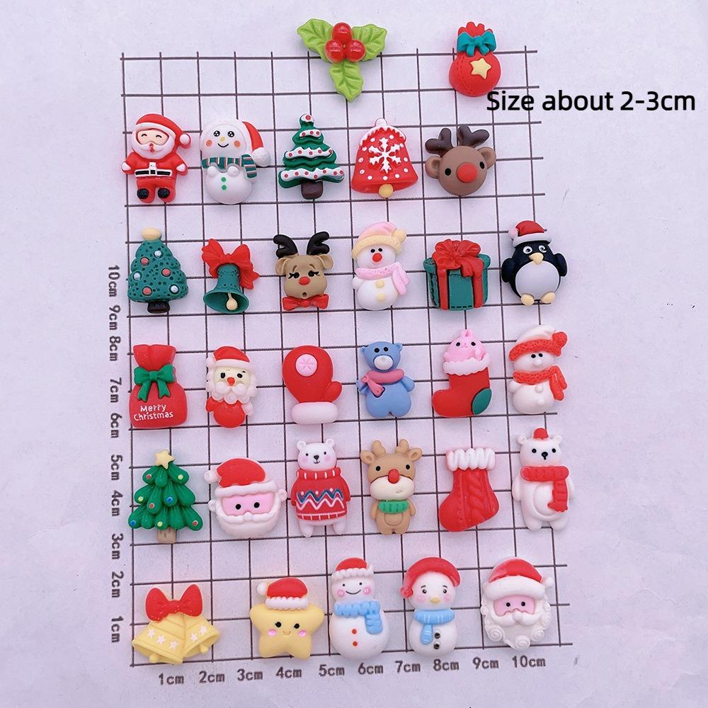 20pcs Santa Claus Phone Case Patch Mini Resin Accessories  New Year Gifts