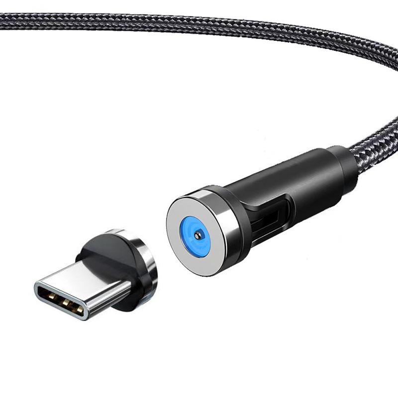 540° Rotating Magnetic Fast Charging Cable for Apple and Type-C Devices