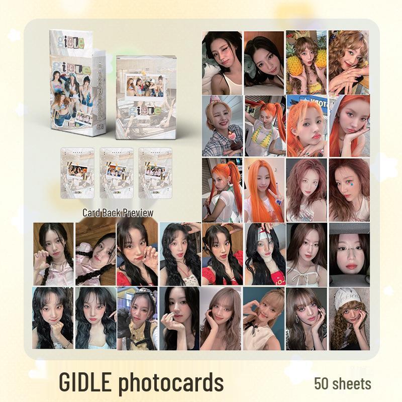 Official (G)I-DLE Photo Card Set: Song Yuqi, Cho Miyeon, and Ye Shuhua Lomo Cards - Female Group Merchandise Album