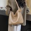 Woven Bag 2025 New Autumn Winter Women's Tote Bag Large Capacity Versatile Commuter Handbag Single Shoulder Bag