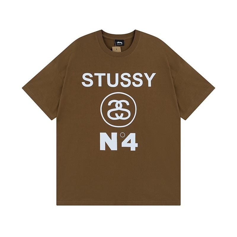 Short Sleeve T-Shirt Couples Street Style Letter Print Loose Fit Breathable Top