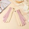 Fashion Two-tone Winter Knitted Gloves Cold-Proof Windproof Thicken Warm Gloves Breathable Touch Screen Mitten Outdoor
