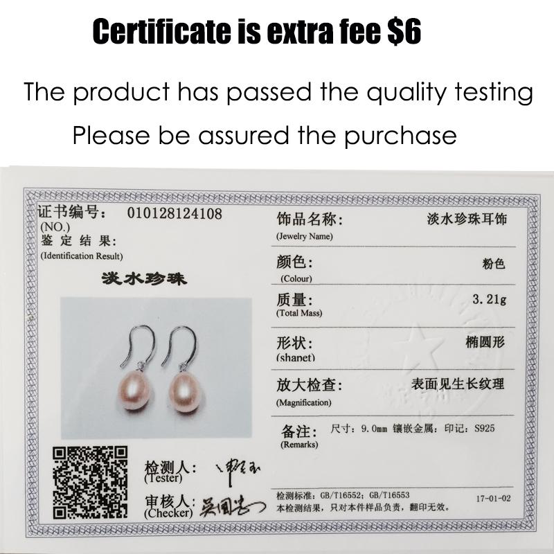 Real Natural Pearl Earrings For Wome,925 Sterling Silver White Freshwater Pearl Drop Earring Wife Mother Anniversary Gift Pink