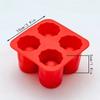 4 Tassenform Silikon Eiswürfelform Tablett Halloween Skelett Mach Schnapsglas Sommer Bar Party Gefroren Whiskey Bier Cocktail Kalt