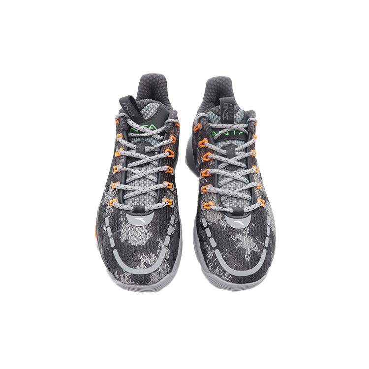 New Anta Sky Body 5 Cushioning Anti Slip And Wear Resistant Mid Top Basketball Shoes Gray 112211605-4