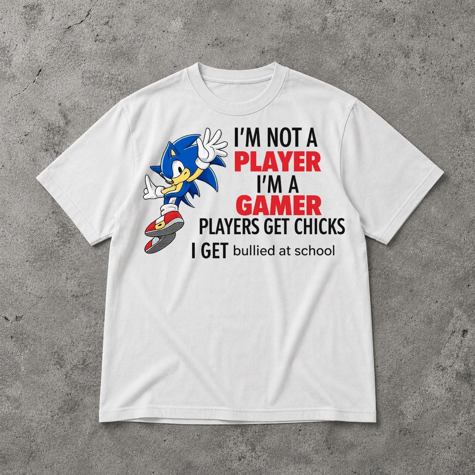 I m Not A Player I m A Gamer Shirt, Funny Gaming Meme Tee, Retro Gamer Humor Graphic T Shirt S