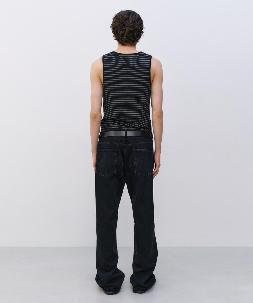 INSILENCE Striped Tank Top Black