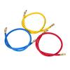 3pcs 1/4" SAE R12 R22 R502 Manifold Gauge Sets Three-color Charging Hoses