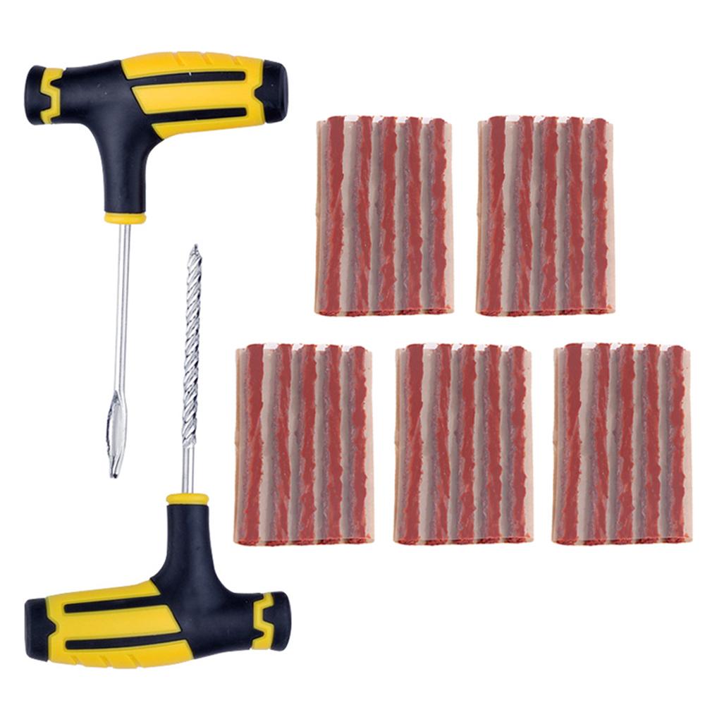 Car Tire Repair Tool Tubeless Tyre Puncture Repair Kit Tire Repair Strip Vacuum Tyre Repair Nail Kit for Motorcycle Car Scooter