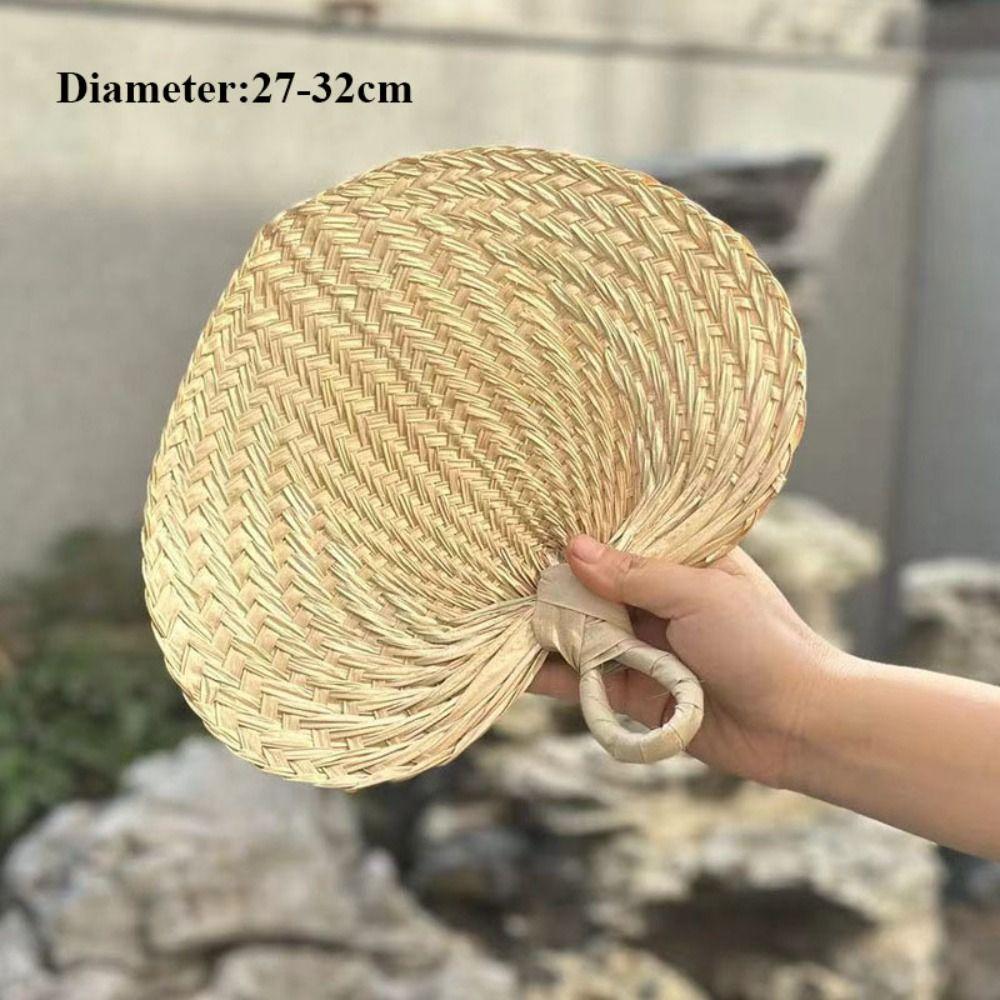 DIY Straw Woven Fans Home Decoration Bamboo Woven Fan Artificial DIY Fan Cooling Banana Fan