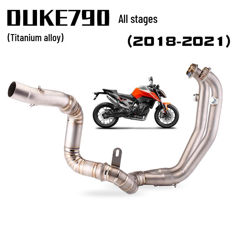 DUKE790 Titanium Exhaust Front Section: Non-Destructive AR Tail Upgrade.