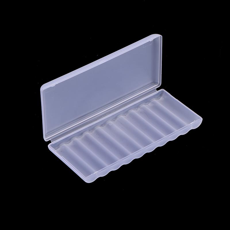Contenitore rigido per batterie in plastica trasparente portatile da 10 slot per accessori per organizzatori di batterie AAA/AA