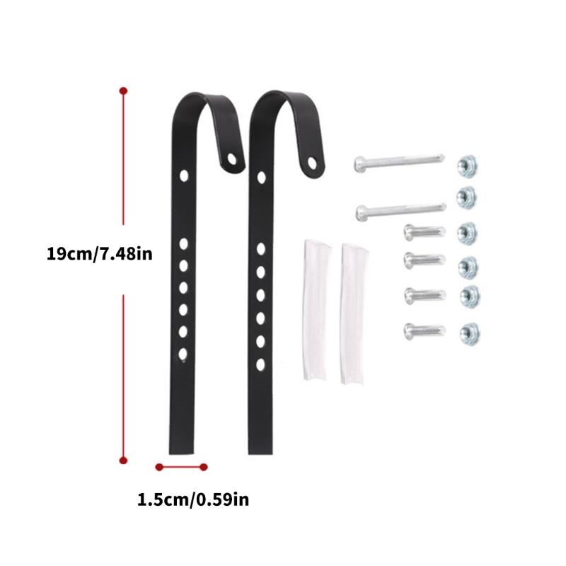Adjustable Wire Basket Hook Bike Front Basket Hook with Mounting Hardware Hanging Cargo Rack Hooks Bicycles Accessories