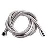 1.5/2M Extendable Garden Hose Shower Pipe Stainless Steel Home Fittings Extension Pipes Bathroom Black/silver Long Plumbing