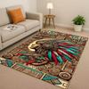 Retro Aztec Totem Maya Mask Sun God Living Room Non-Slip Area Rug Soft Carpet For Bedroom Sofa , Easy Clean Home Doormat Playmat