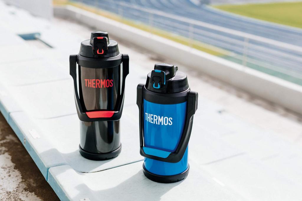 Thermos Water Bottle Vacuum Insulated Sports Jug Ice Blue ICB 2.0L FFV-2000