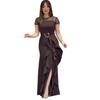 New European and American New Long Lace Splicing Elegant Temperament Waist Dress Dress