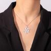 Lucktune Flower of Life Pendant Necklace Stainless Steel Openwork Flower Chain Necklace For Women Vintage Gold Color Jewelry
