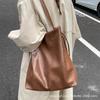 Fashion Casual Personality Popular Large Bag Women's Commuter Drawstring Lazy Casual Versatile Shoulder Bag Underarm Bucket Women's Bag