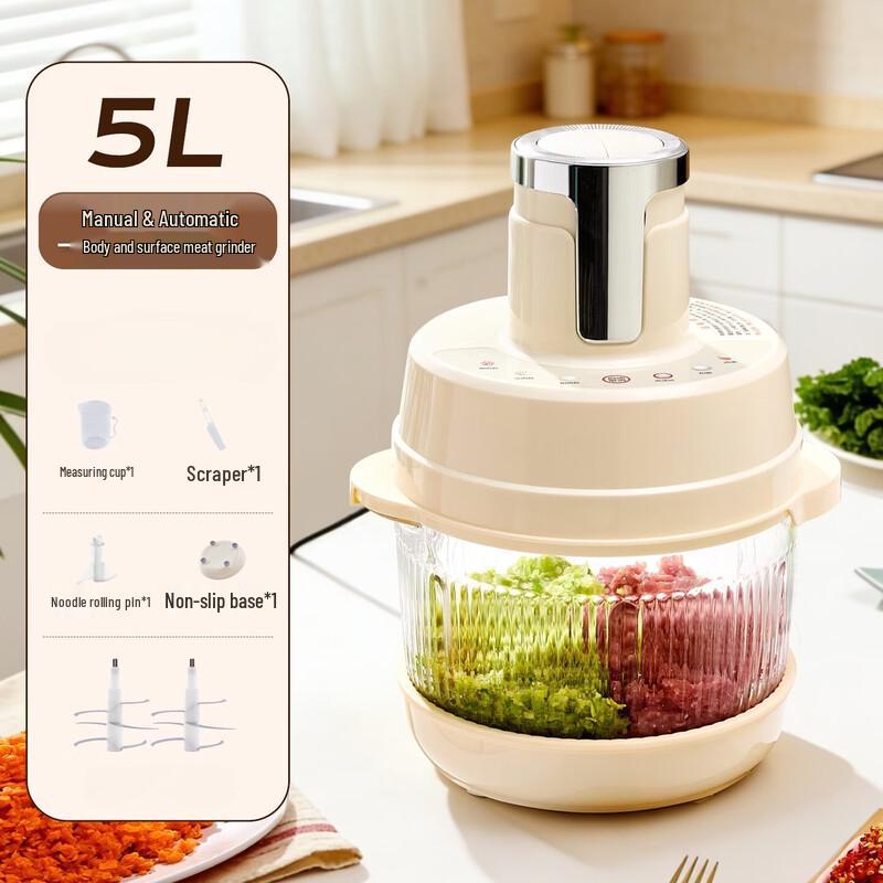 OLOEY Dual-Use Smart Food Processor & Meat Grinder