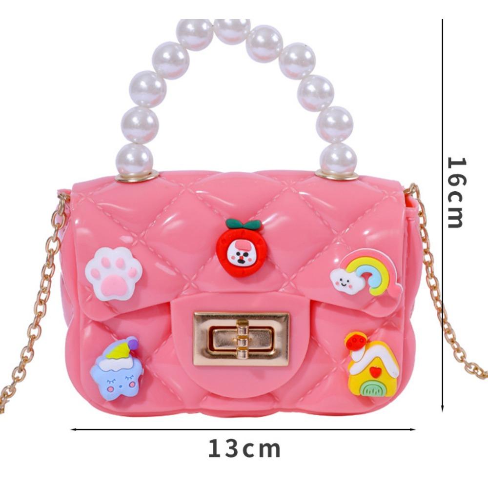 Ručne vyrobená záplata DIY mini taška reťazka crossbody taška princezná taška detská peňaženka na drobné gélová taška
