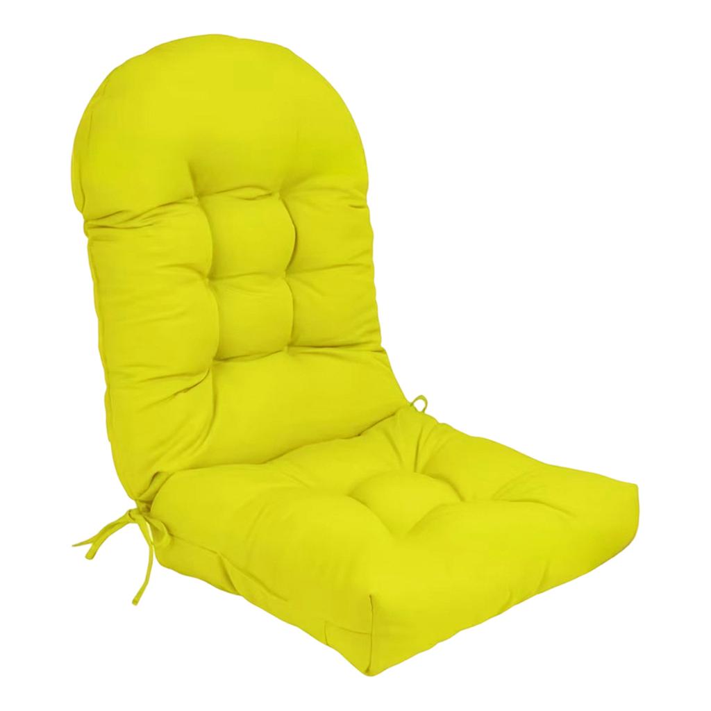 Soft Brushed Fabric Lounge Chair Cushion 110x50cm Thick Padded Seat and Backrest Cushion with Ties for Outdoor and Indoor Use