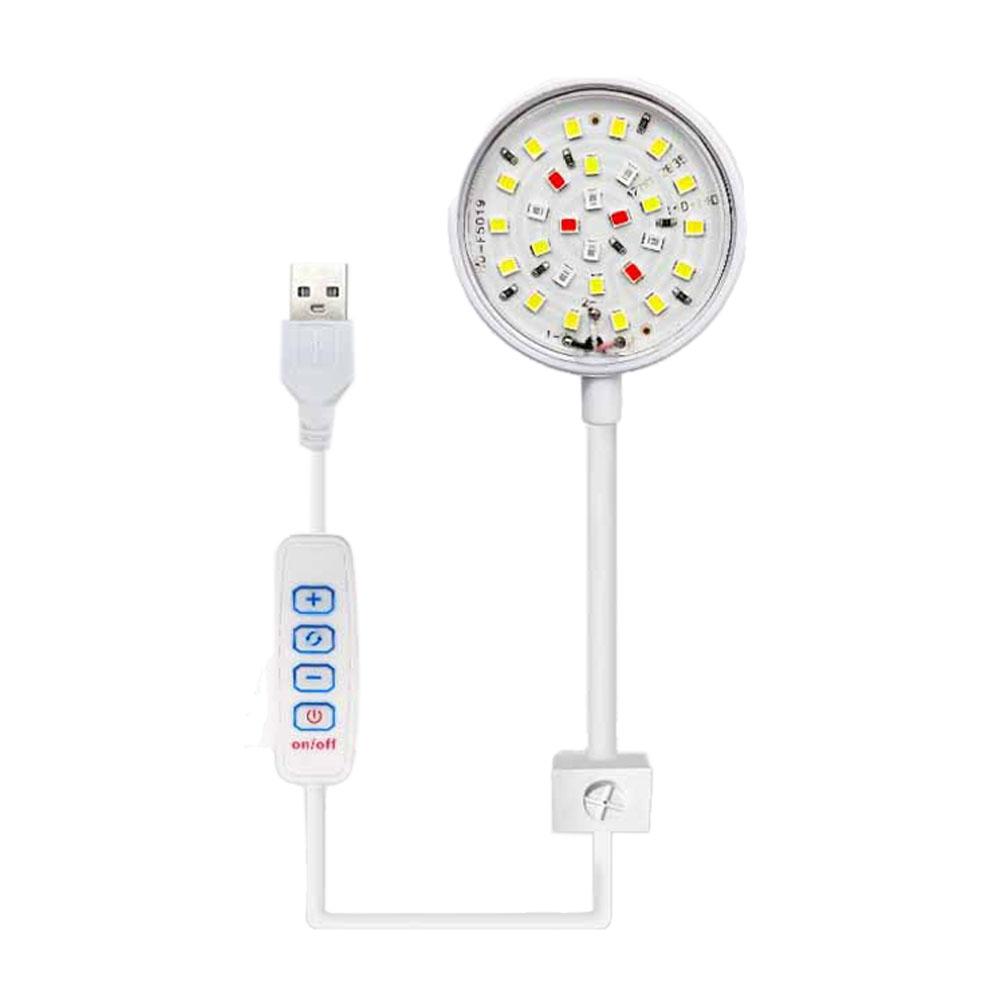 5W/7W Fish Tank Clip Lamp,USB Power LED Full Spectrum,Waterproof Algae Lighting 360-degree Tank Light for Turtle Fish Tanks