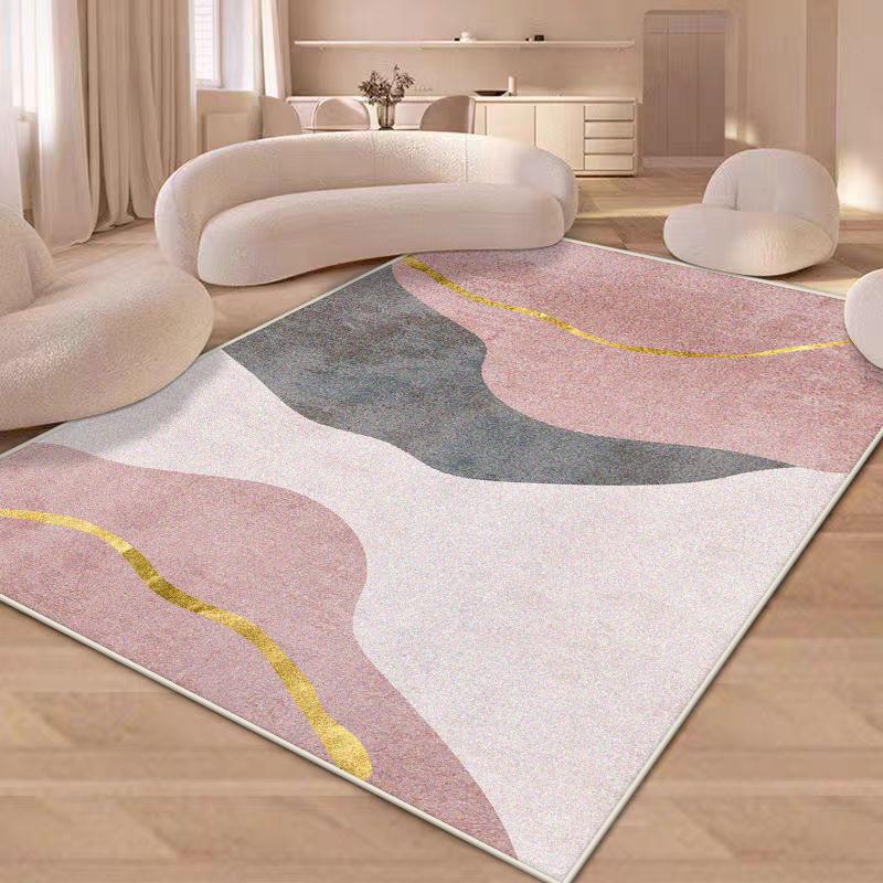 Living Room Decoration Rugs Flannel Bedroom Deluxe Anti Slip Floor Mats Large Area Office Gaming Room Carpet Lounge Rug Washable