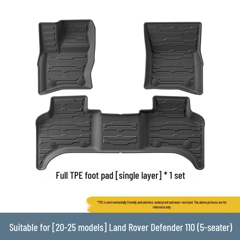 Fits 2020-2025 Land Rover Defender 110: All-TPE Floor, Trunk, and Seat Backrest Mats