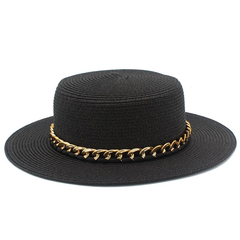 New French summer sun hat women's Panama straw hat fashion outdoor beach hat versatile breathable top hat