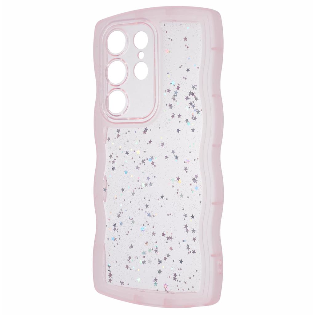 JTW Series for Samsung Galaxy S22 Ultra 5G Cell Phone Case TPU Glitter Sparkle Wavy Edge Cover