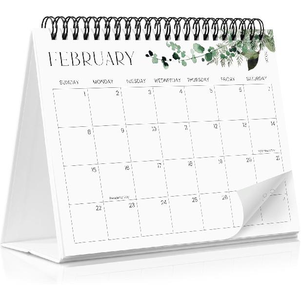 Aesthetic Desk Calendar 2026 - Runs until December 2026 - Beautiful Small Flip Desktop Calendar for Easy Organizing