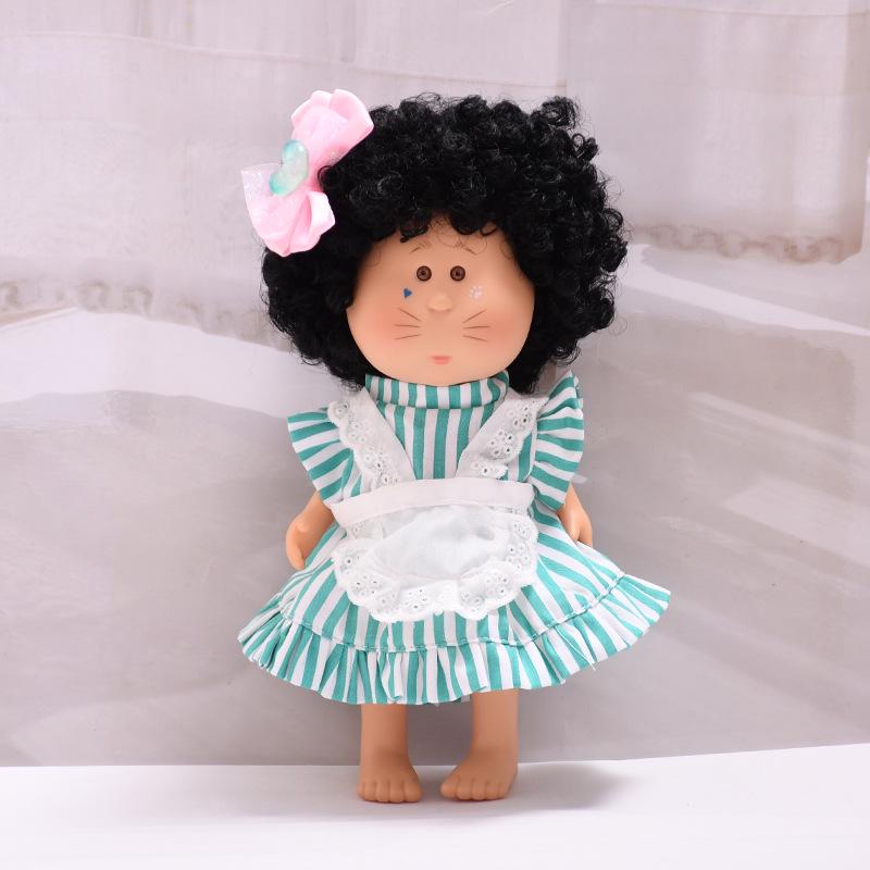 Spain Mia Doll Clothes: 24cm Striped Maid Dress-up Set
