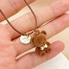 Fashionable Lovely Sturdy Plush Bear Pendant Necklace Designs for Trendy Girls and Personalize Styles Enthusiasts