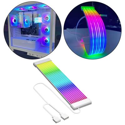 5V 3Pin ARGB Sync PC Cable Extensions for 8Pin 24Pin PSU with Flexible LED Strip Light DIY Kit for Custom Builds