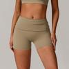 New Style Flip Waist Quick Drying Yoga Shorts For Women, High Waist Sports, Hip Lifting, Running, Fitness Shorts For Women