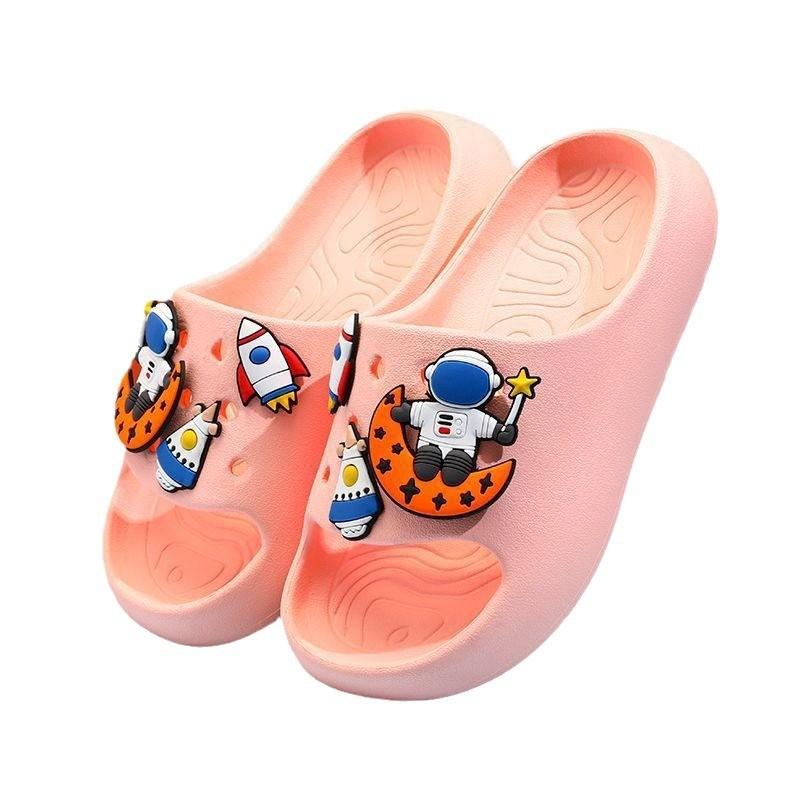 Slippers Casual Summer For Kids Astronaut And Cartoon Designs Soft Eva Breathable Non Slip Footwear
