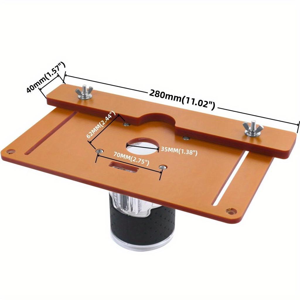 Trimming Insert - Router Table Insert Plate - Wood Milling Slotting Chamfering Trimming Machine Balance Board for Woodworking