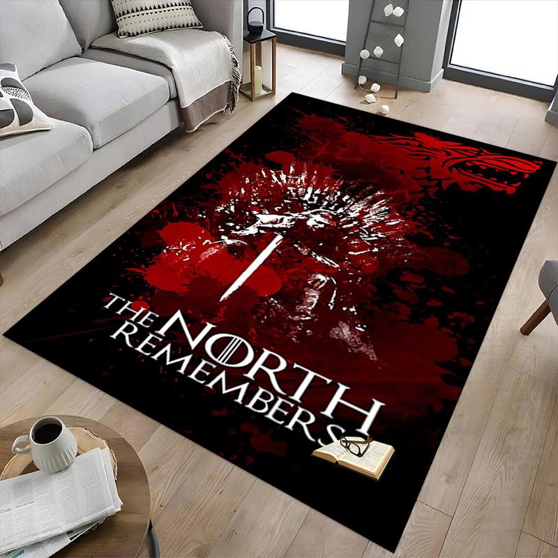 1 Stück The North Remembers Teppich, Büroteppich Außenmatte Heimdekoration Bereichsteppich Festival