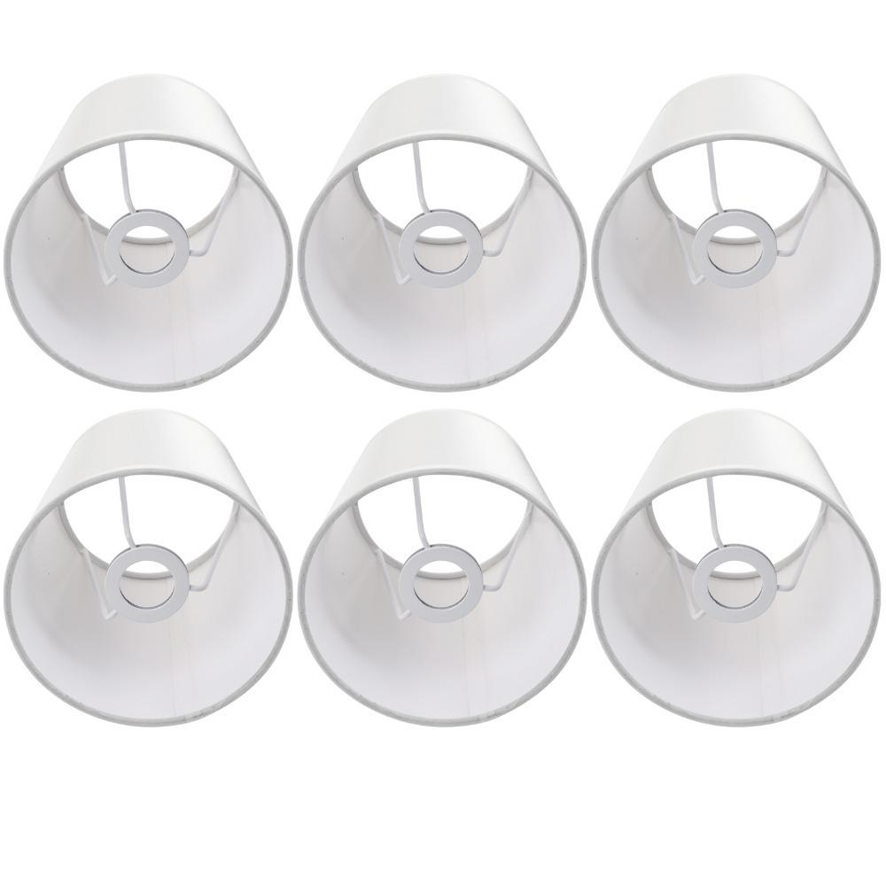 

6PCS Fabric Wall Light Chandelier Clip On Light Fixture Fabric Lamp Shade Bedroom Decoration