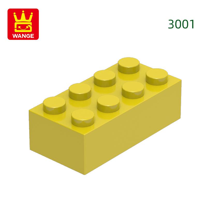 Non-Toxic 40Pcs/Lot 3001 2X4 High 8-Hole Building Block Moc Colorful Parts Compatible With Brick Diy Children Toy Assembly Gift Box