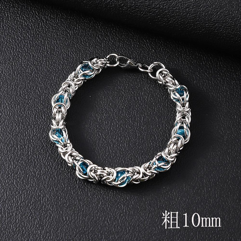Bracciale da Uomo in Acciaio Inossidabile Semplice Prepotente Punk Alto Senso Cubano Acciaio al Titanio Bracciale Gioielli da Uomo