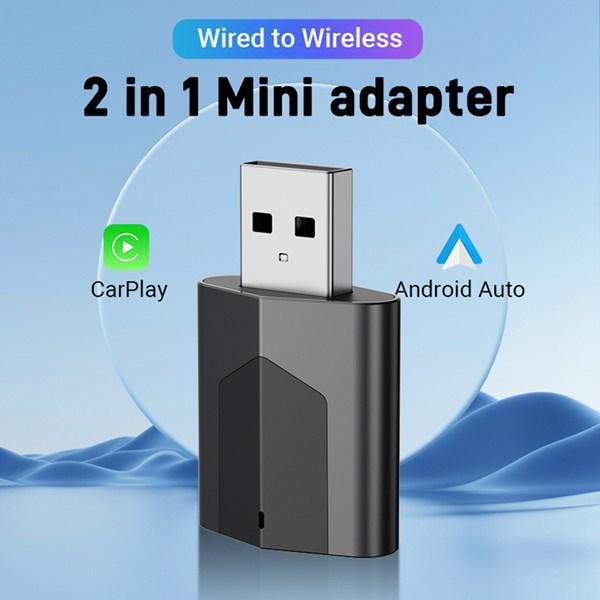 Single Black ABS Bluetooth 5.0 Wired to Wireless CarPlay Converter Other