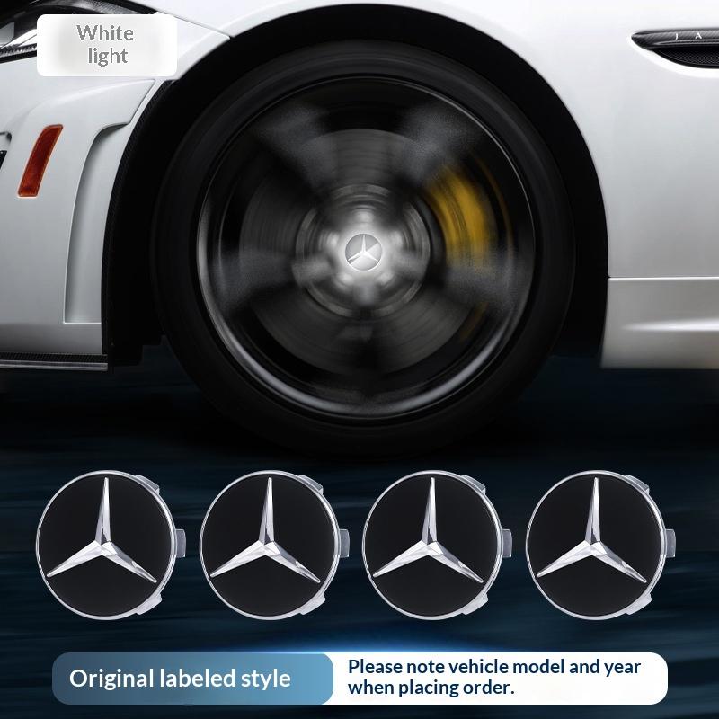 4 pieces 75mm suitable for Mercedes Benz W204 W205 AMG E210 E214 W222 magnetic levitation LED lighting hub cap lights SP3
