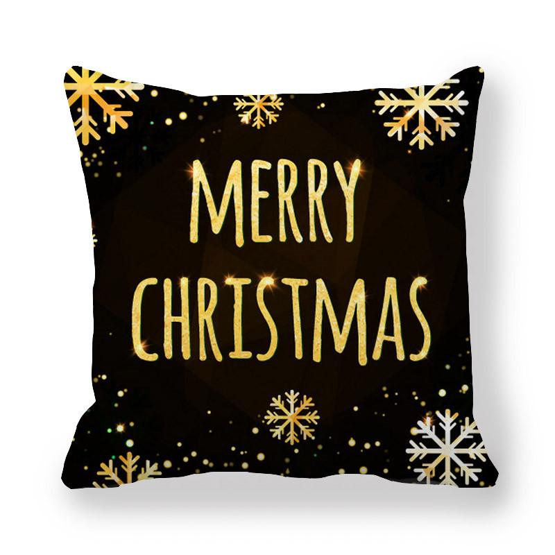 

Рождественское украшение, красочный чехол для подушки, чехол для подушки с буквенным принтом Санта-Клауса, простой чехол для подушки 40x40cm