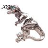 Non-fading Alloy Jewelry Piercing Earring, 3D Tyrannosaurus Rex Design Stud Earring Daily Wear Retro Distressed Dinosaur for Street Style Gift