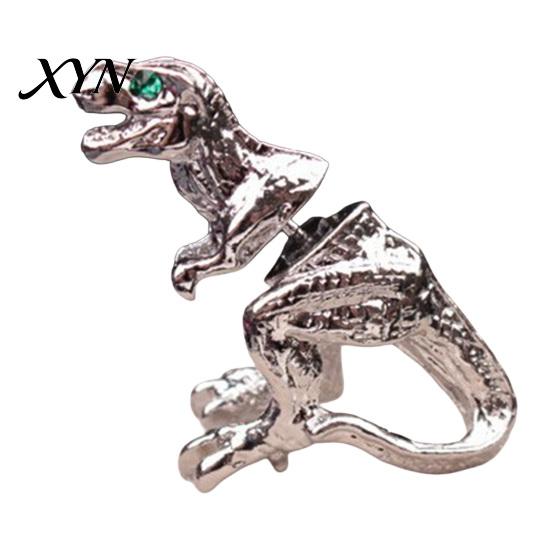 Non-fading Alloy Jewelry Piercing Earring, 3D Tyrannosaurus Rex Design Stud Earring Daily Wear Retro Distressed Dinosaur for Street Style Gift