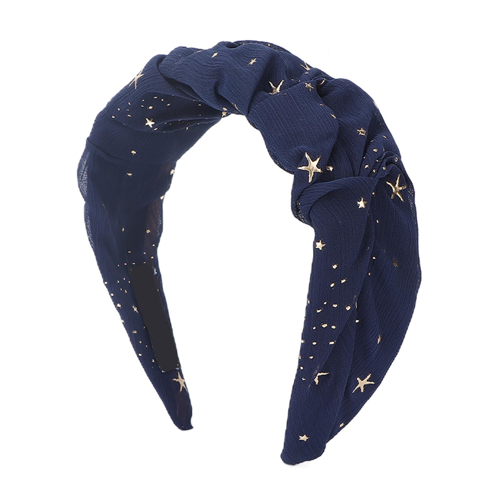 

Повязка на голову простая модная блестящая декоративная повязка на голову для вечеринки, свадьбы, подарка на день рождения для женщин темно-синий