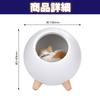 CAWKAY Sleeping Cat Lamp, Interior Light, Bedside Night Lamp with Sleeping Cat Figure, USB Charging, for Home, Bedroom, or Bed (Pink)